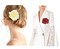 Flower Hair Clip Fabric Artificial Rose Flower Hairpin Barrette Brooch Headdress Bobby Pins Headwear Hair Accessories for wedding Party supplies(Rose Style;4.3 inches;6pcs)